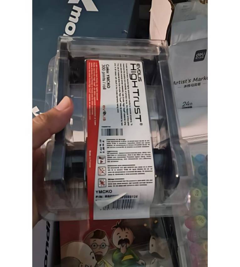 Ruban d'impression Evolis RCT023NAA noir - Rubans d'impression Zenius Primacy, transfert thermique pour imprimantes de bureau et domestiques.